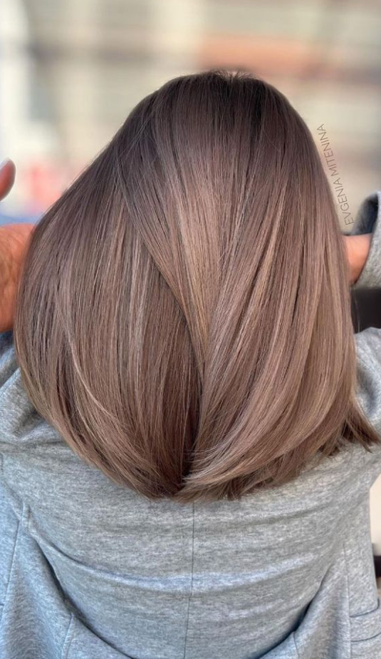 Hair Cuts Medium Length - Autumn's 2022 Hair Colour Trends Ombre Matte Latte Lob Haircut