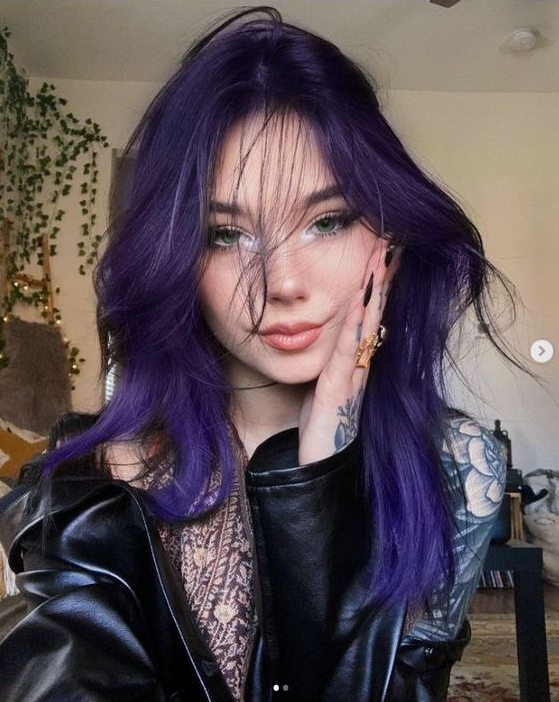 Hair Dye Inspo - Hair dye inspo aesthetic blonde purple hair