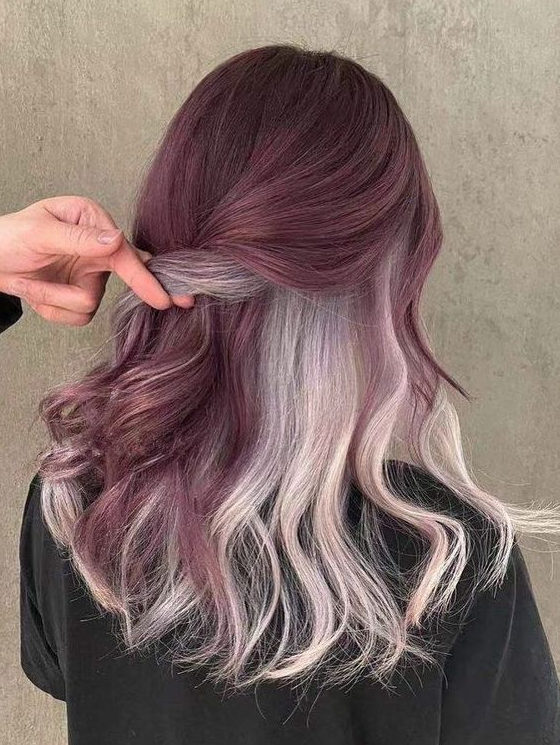 Hair Ideas For Brunettes   Two Tone Hair Color Ideas Trendiest Looks And