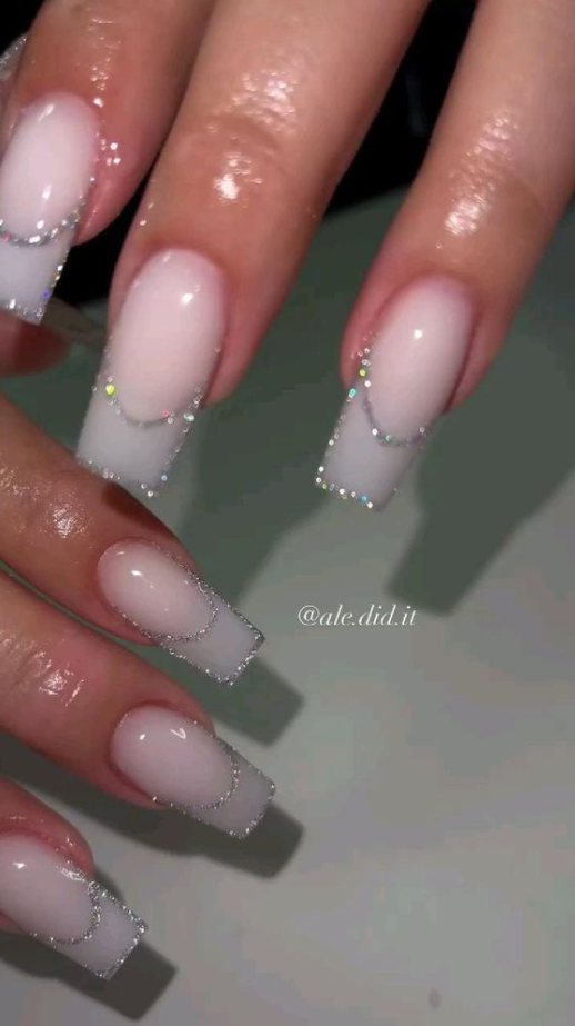 Nails 2023 Trends Summer Long - Grey nail Cute Summer nail colors 2023 acrylic nail 2023