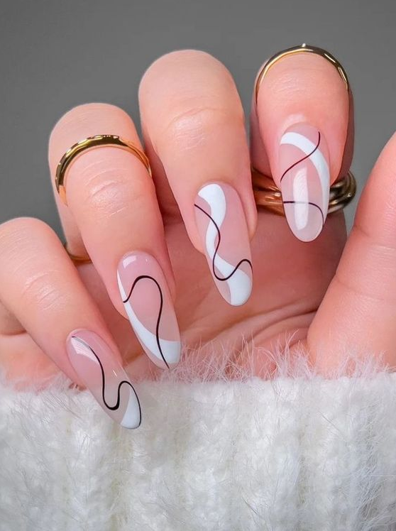 Nails Design Ideas   Most Classy Black And White Nail Designs And Ideas