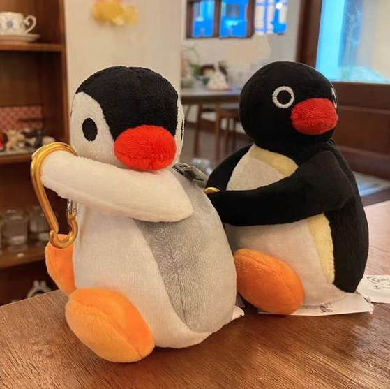 Black Gift   Pingu Penguin Plush Toy Wallet Bag In Black And White Color For Kidcore Outfits And Pingu Aesthetic