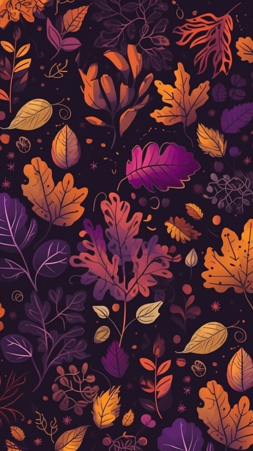 Fall Background - Autumn Colors on a Dark Wallpaper