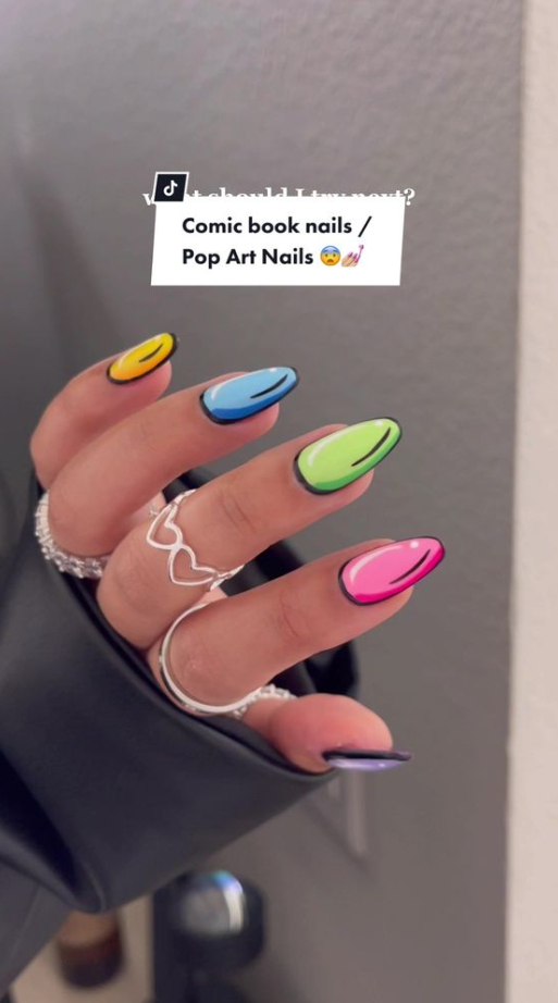 Halloween Nails - Gel nails pop art nails cute gel nails