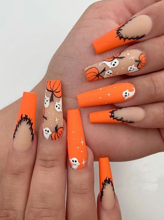 Halloween Nails - Ghost Nails Spooky-Cute Designs and Ideas