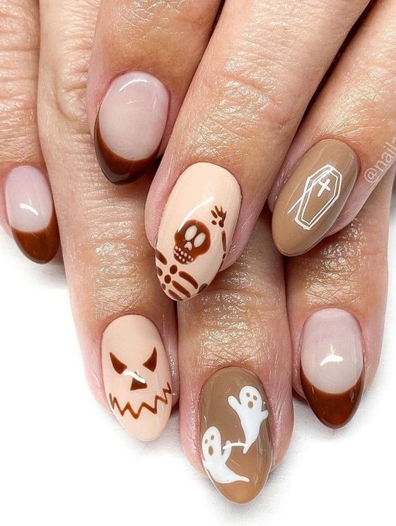 Halloween Nails - Ghost Nails Spooky-Cute Ideas