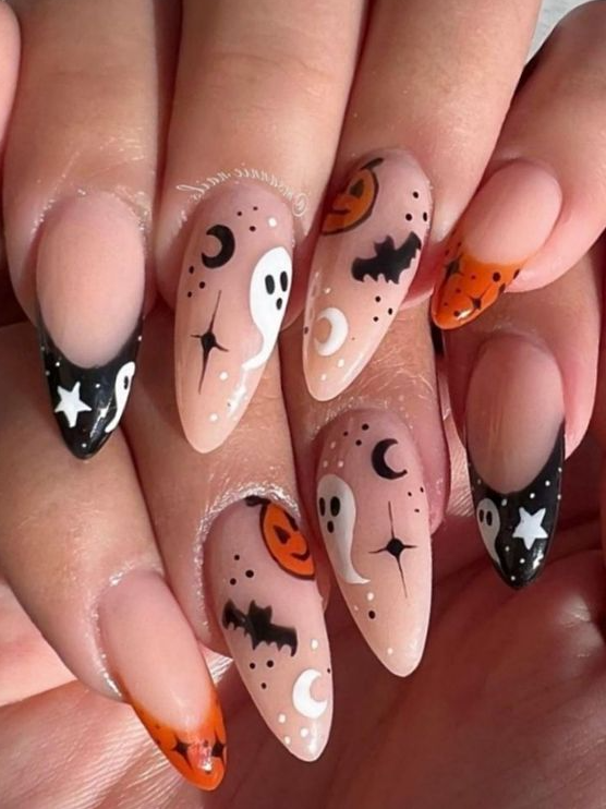 Halloween Nails - Halloween Acrylic Nails Spooky Designs Ideas