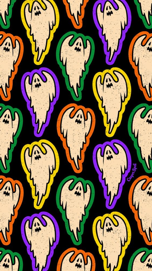 Halloween Wallpaper   Halloween Ghosts Pattern