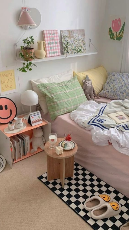 Home Inspo - Super Cute and Trendy Dorm Room Ideas Bedroom interior Pastel room decor