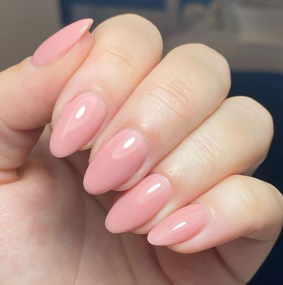Nails One Color   Gorgeous Acrylic Almond Nail Designs