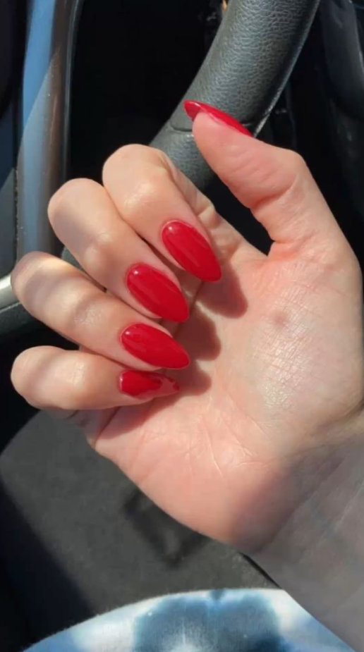 Nails One Color - Holiday nail inspo design