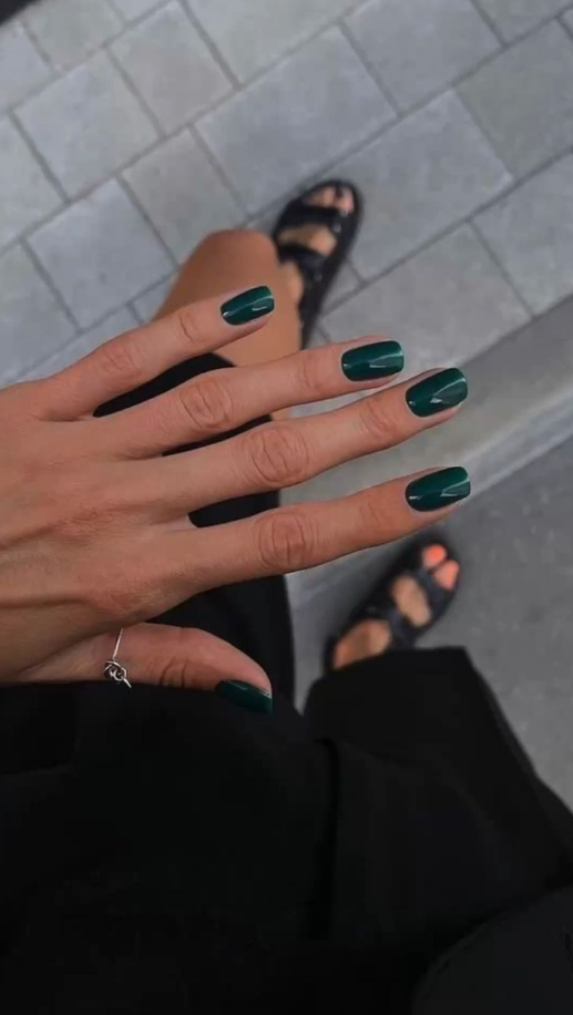 Nails One Color   Holiday Nail Inspo