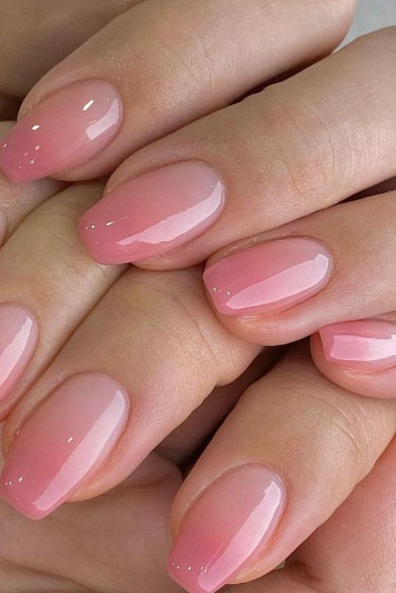 Nails One Color   Insanely Cool Pink Ombre Nails You Can