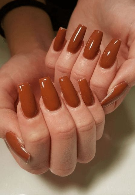Nails One Color - Super Chic Fall Nail Colors Ideas for You To Look Elegant At All Times