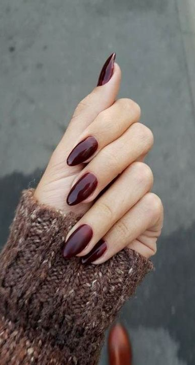 Nails One Color   The Best Colors For Almond Shaped Nails