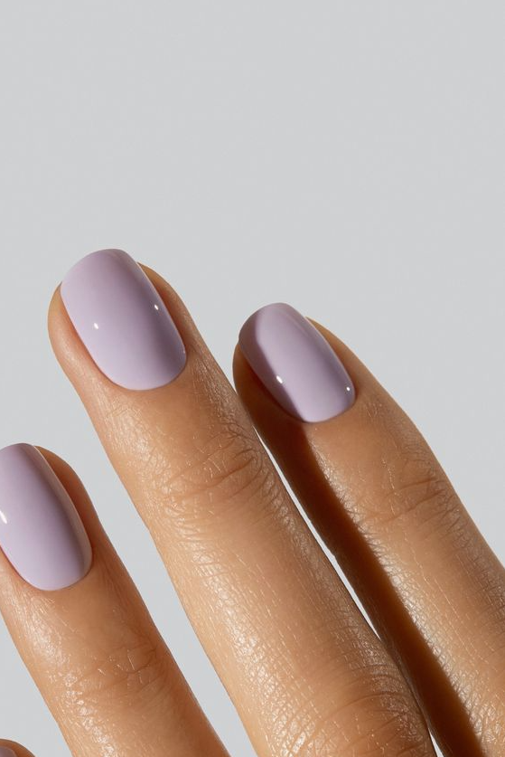 Nails One Color   This Taro Tea Inspired Gel Polish Is The Nail Color Of The Summer