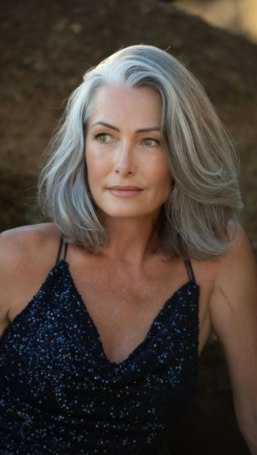 Silver Haired Beauties - Gray hair beauty grey hair inspiration
