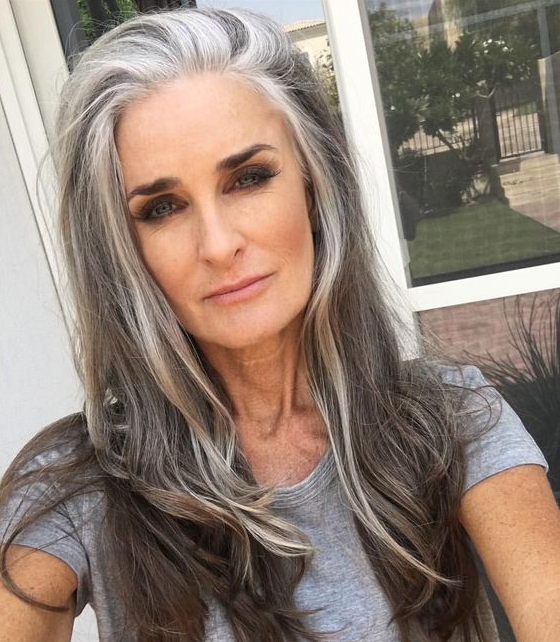 Silver Haired Beauties   Long Hair Styles For Women Over