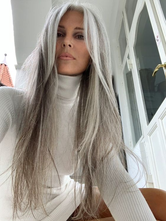 Silver Haired Beauties - Long hair styles grey hair inspiration