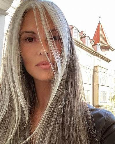 Silver Haired Beauties - Long silver hair silver haired beauties