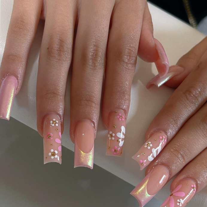 Amazing Funky Square Nails