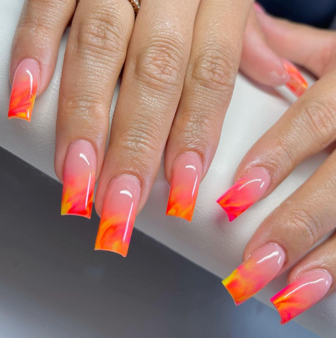 Awesome Funky Square Nails Gallery