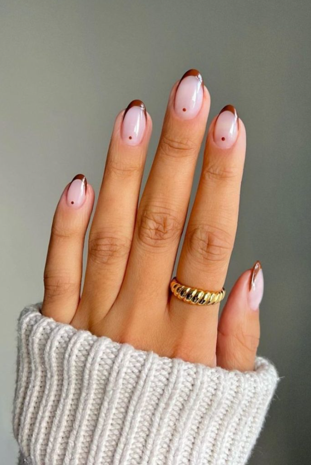 Brown French Tip Nail Ideas - Brown french tip nails ideas inspirations