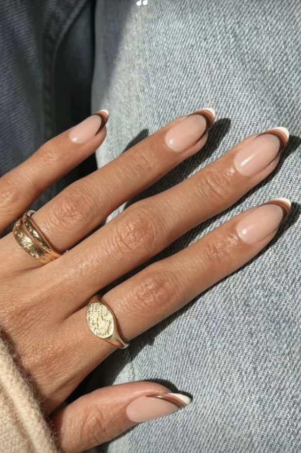 Brown French Tip Nail Ideas - Short brown french tip nail ideas gallery