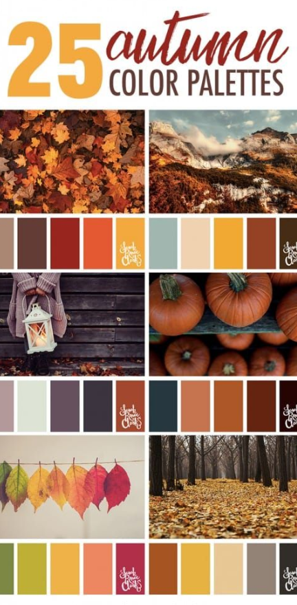 Fall Board Ideas - Color Palettes Inspired by the Pantone Fall 2017 Color Trends Inspiring color schemes