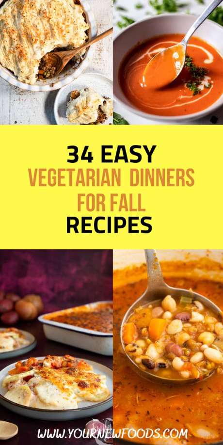 Fall Board Ideas - Easy Vegetarians Dinners for Fall