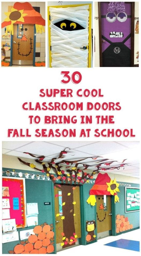 Fall Board Ideas - Super Cool Classroom Doors to Bring in the Fall Season at School