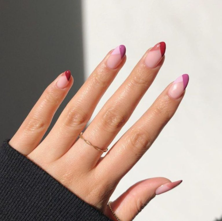 Fall French Tip Nails - Soft French Slits