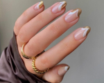 Fall French Tip Nails - Sparkly French Tip Nails