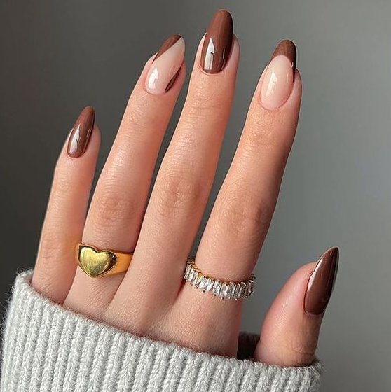 Fall French Tips - Almond nails designs to Try Now