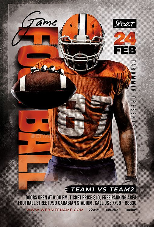 Football Posters - Football Game Flyer