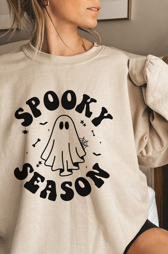 Halloween Sweatshirt   Spooky Season Halloween Crewneck Sweatshirt Vintage Crewneck Sweatshirt Halloween Sweater