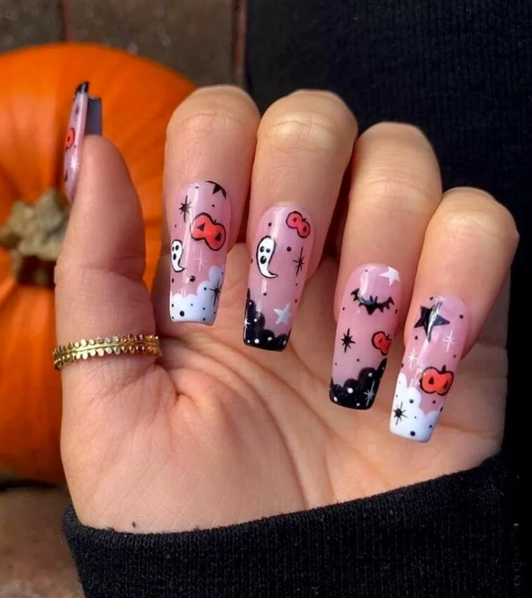I Love Halloween Nails