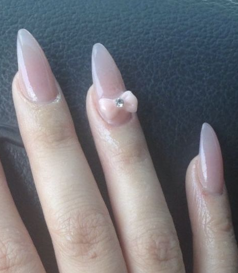 Nails with Bows - Gel nails acrylic nails soft nails