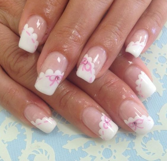 Nails With Bows   Really Cute  Soft  Funky