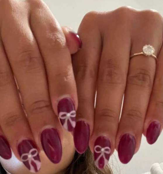 Nails with Bows - Stylish nails gel nails short nails