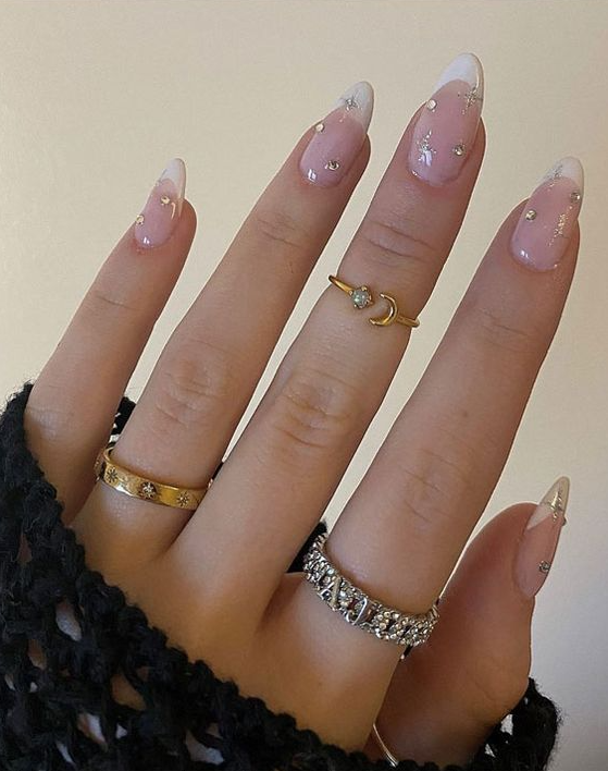 Nails Y2k   Star Nails Are Trending Now French Tip Nails With