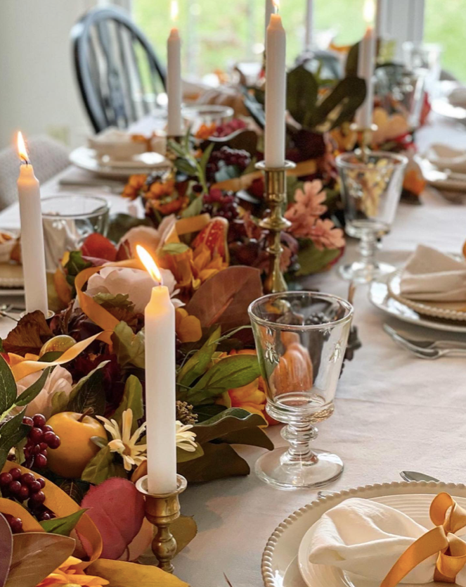 New Thanksgiving Table Settings - Harvest Centrepiece