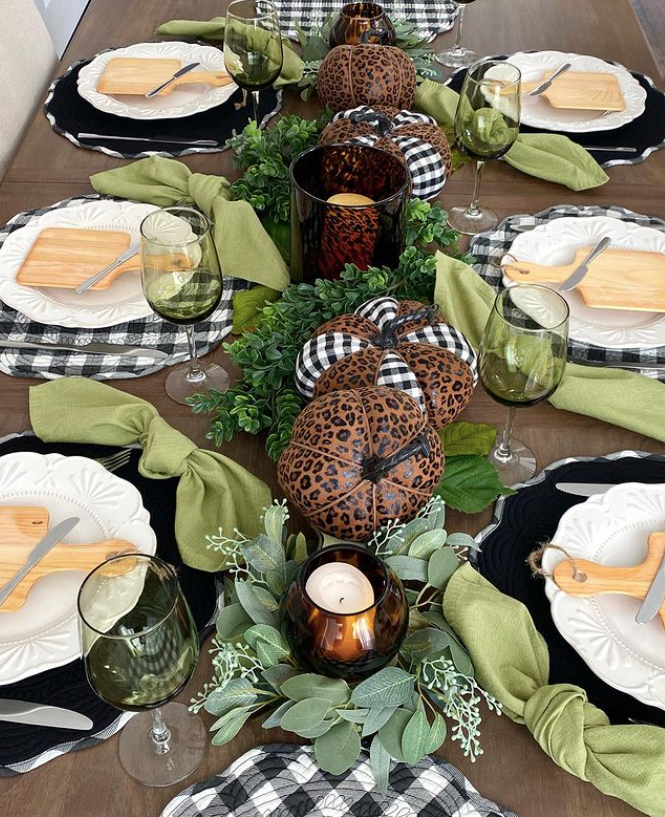 New Thanksgiving Table Settings - Leopard Details