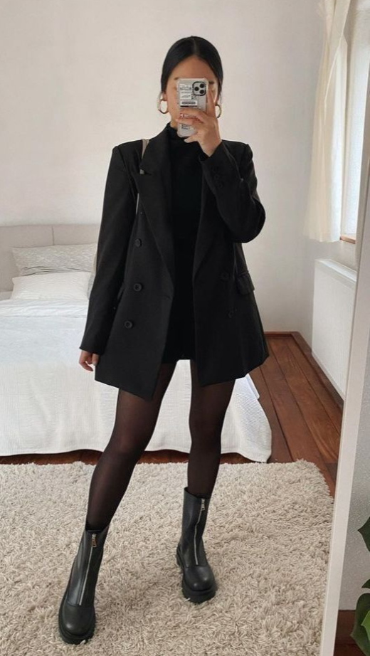 Outfit Inspo Fall - Black & White Casual Chic