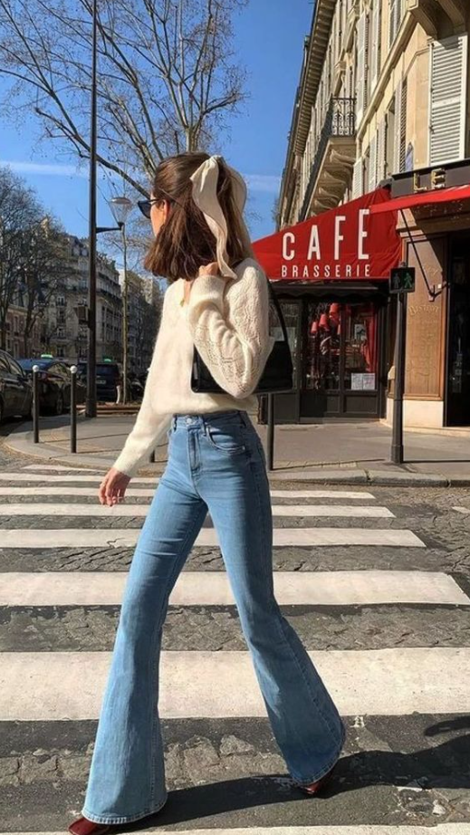 Outfit Inspo Fall   Modern Outfit Inspiration With Bell Bottom Jeans