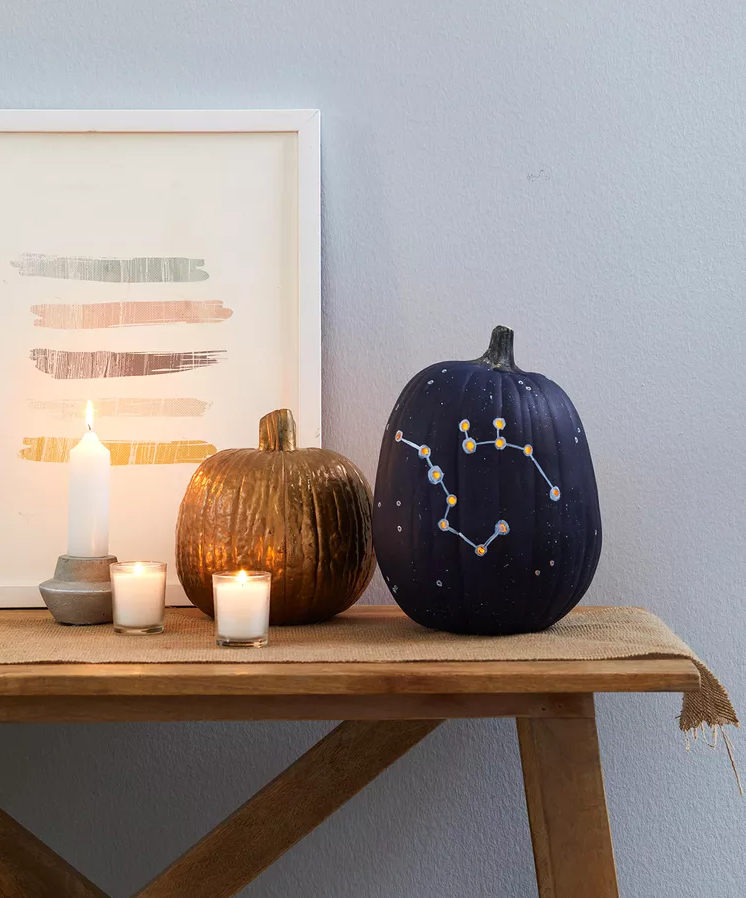 Painted Pumpkin Ideas - Constellation Pumpkin