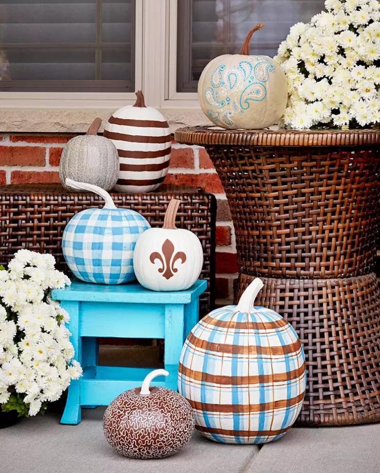 Painted Pumpkin Ideas - Non-Traditional Colored Pumpkins