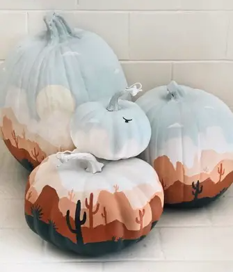 Painted Pumpkins - Desert Themed Painted Pumpkins