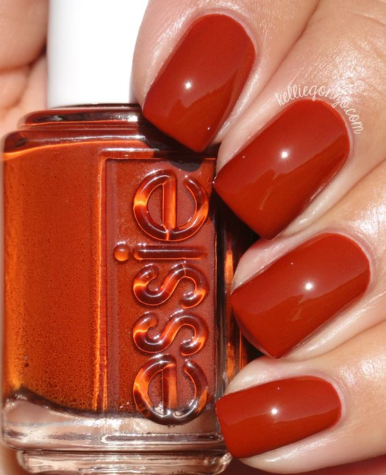 Red Fall Nails - Fall gel nails essie nail polish colors