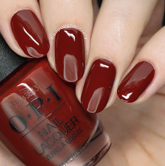 Red Fall Nails - Opi nail polish colors